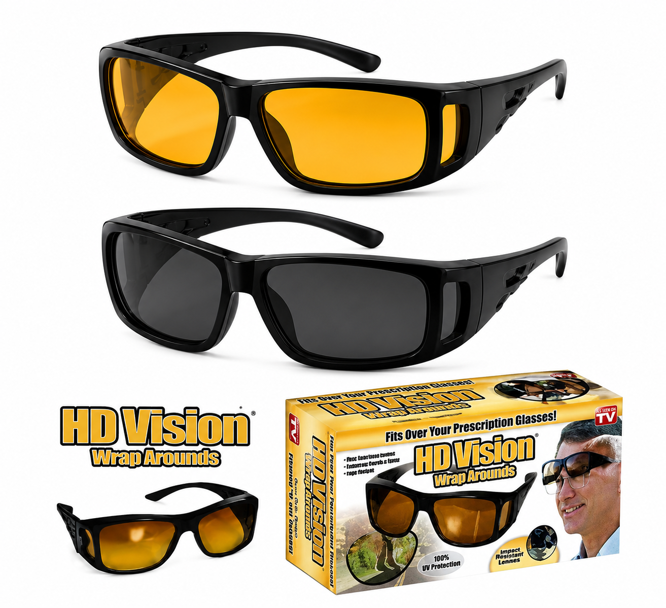 HD VISION - Gafas De Conducción 2x1 Dia Y Noche