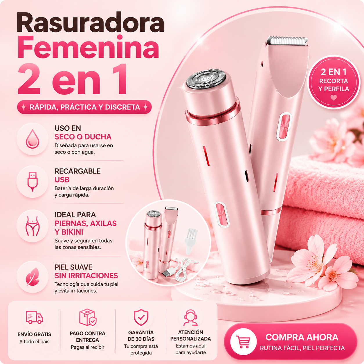 Rasuradora Femenina Bikini & Cuerpo