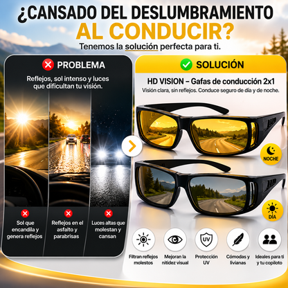 HD VISION - Gafas De Conducción 2x1 Dia Y Noche