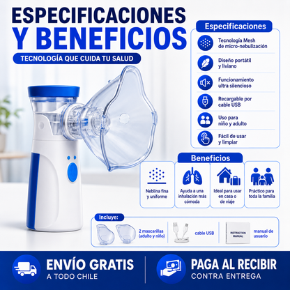 Nebulizador Portátil Inalámbrico